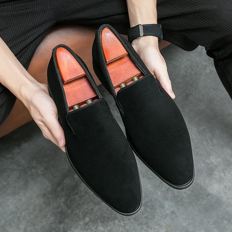 Dress Shoes Spring Italian Designer Brand Suede Leather Business Office Mens Brown Nightclub Party Loafers Drop Delivery size EU38-45