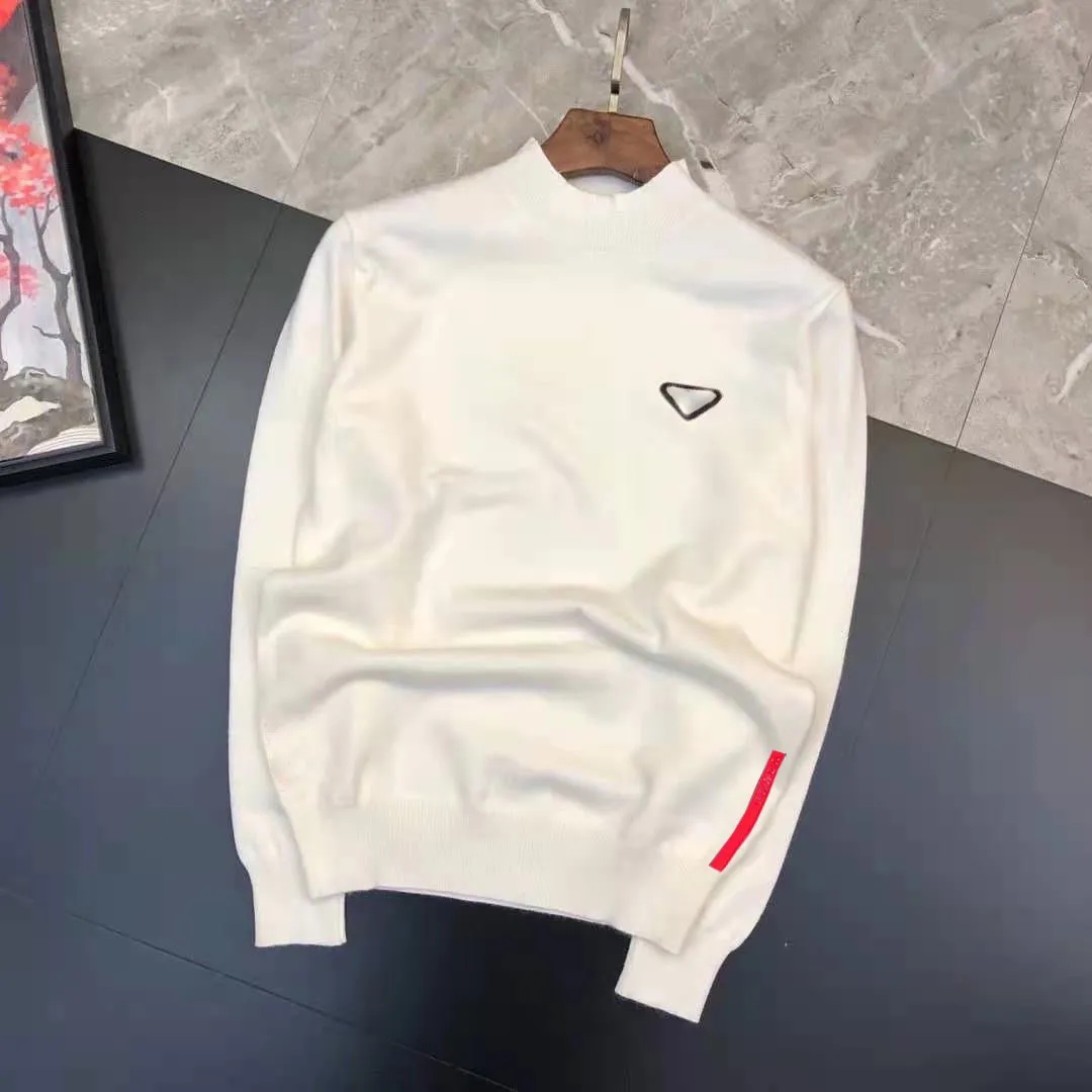 6AAA Orange Turtleneck Mens Sweaters Jumpers Wool Sweatshirts Unisex Classical Tops Sweater Round Neck Knits Sweatshirt Size M-4XL