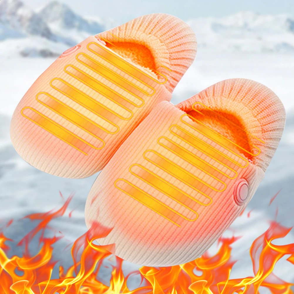 Neutral warm slider with 3 layers of feet warm shoes rechargeable electric slider suitable for cold feet241127bj