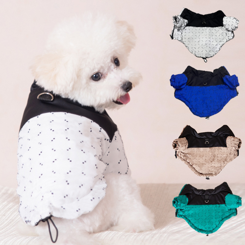 Winter Clothing et Apparel Teddy Coat Small Down ets Letter Print Cotton Coats Autumn Pet Warm Dog Vest Old Flower Free shipping