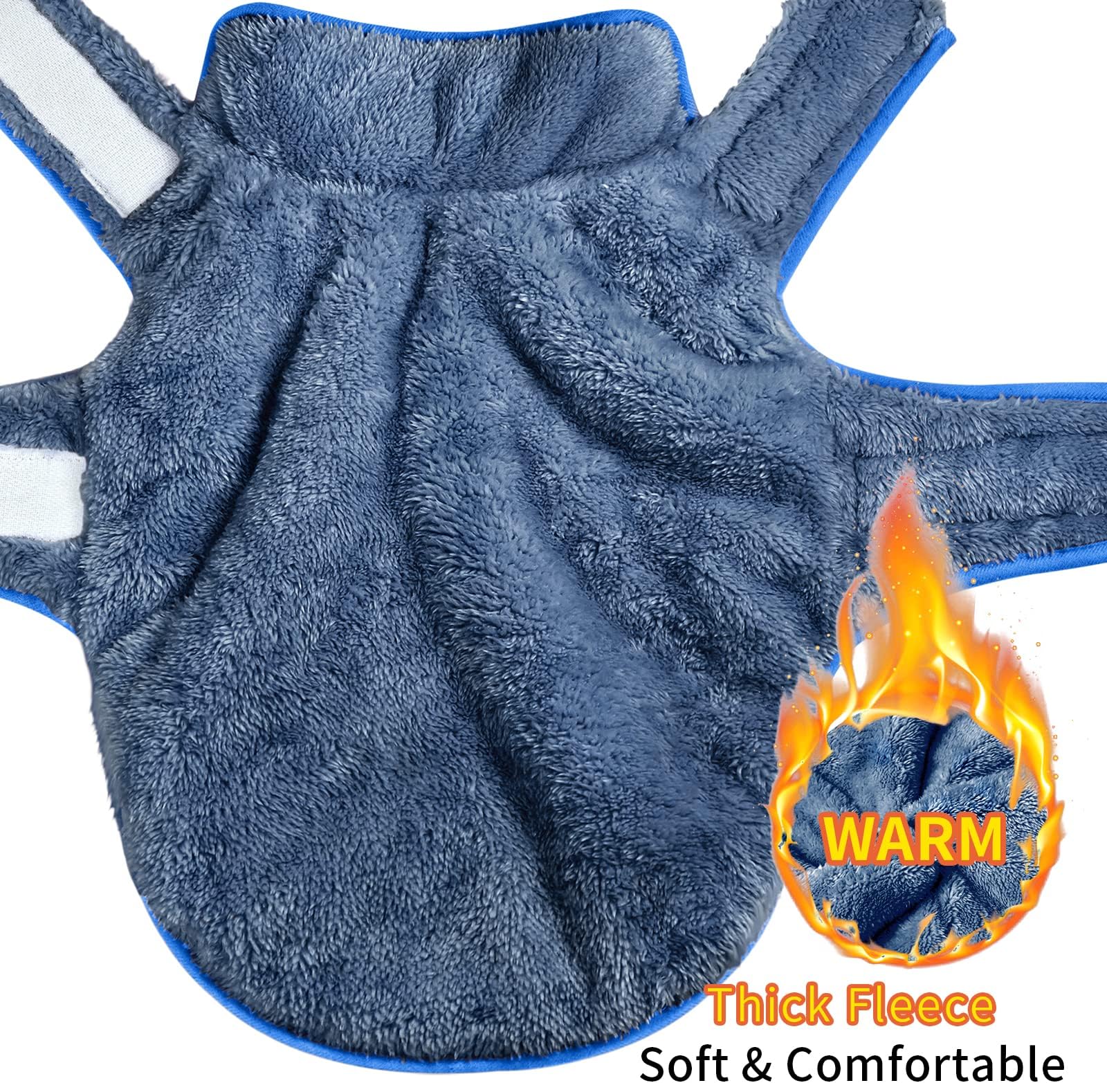 Malier Winter Coat, Reversible Fleece Cold Weather Coats Dogs, Windproof Warm Coat Snow et Vest Pet Dog Clothes for Small Large Dogs