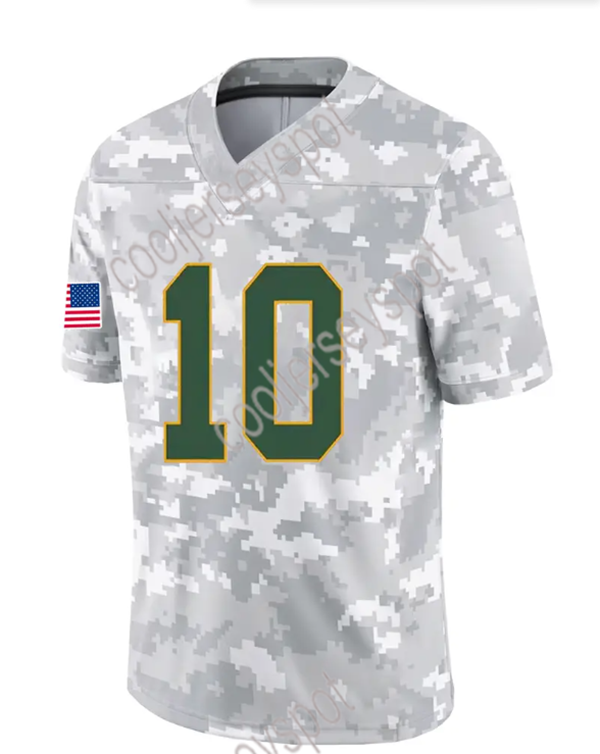 # 10 Love #12 Aaron Rogers Camo Salute to Service Football Jersey Custom Any Name Number S-XXXL Mens Womens Youth