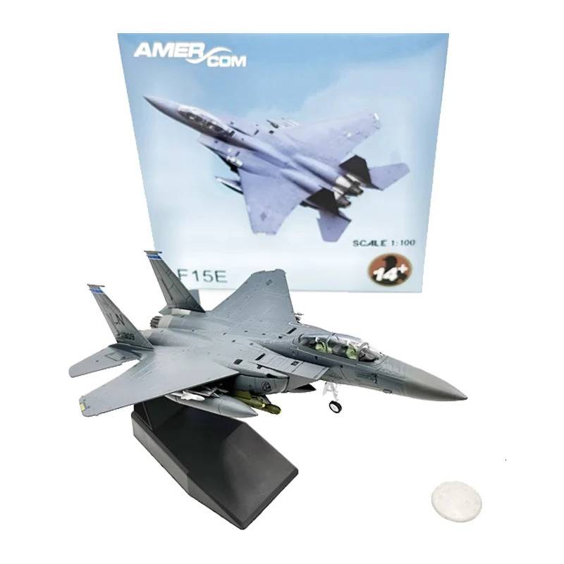 1 100 US F15E Strike Eagle Military Fighterbomber Model F15 Aircraft Exquisite Miniature Airplane Models Toy Gift 241127