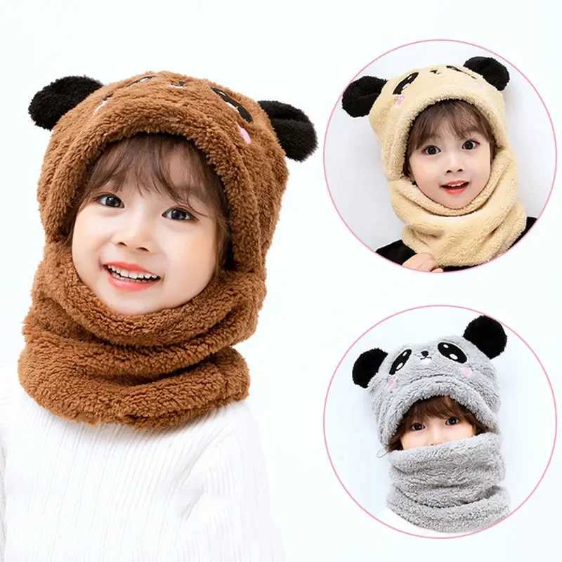 Winter childrens hat with wool girls and boys scarves thick hats newborn photography baby products W241127