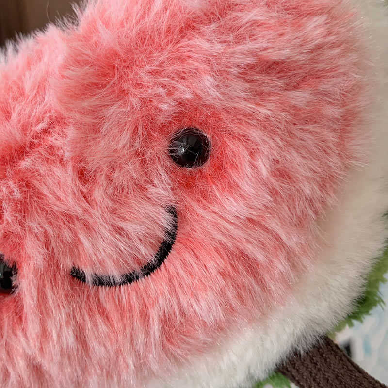 Keychains Lanyards Jellycat Watermelon Keychain Summer Fruit Collection Cute Plush Pendant Accessories Keyring Gift H241127