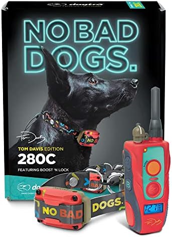 Dogtra E-Collar Tom Davis 280C Boost & Lock, Waterproof, 1/2-Mile Range Dog Training Collar with Remote, Rechargeable, 127 Levels, Vibration, Bungee, 