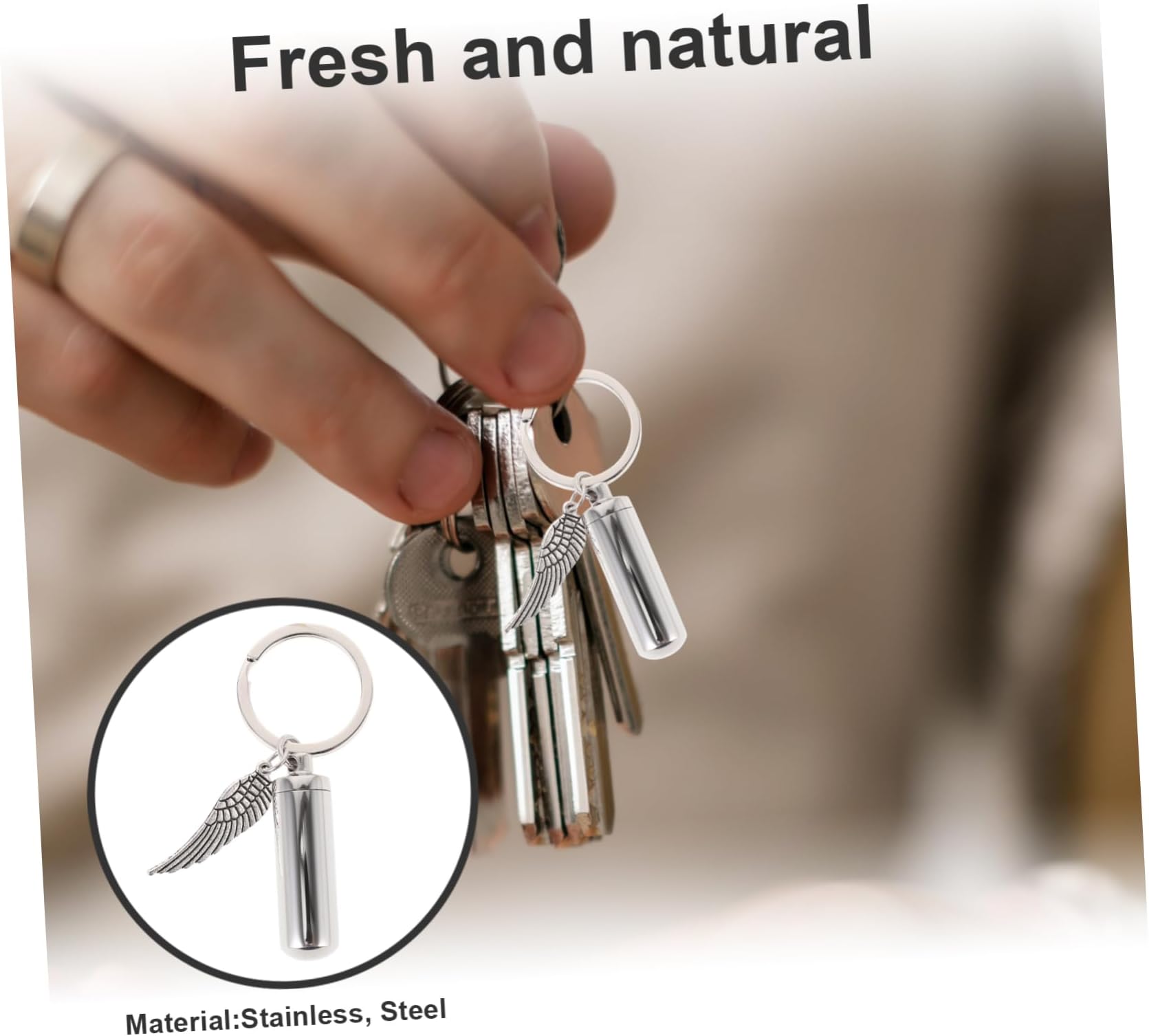 Kisangel Ashes Necklace Stainless Dog Urn Pendant Pet Urn Keychain Urn for Dog Ashes Dog Ashes Souvenir Dog Urn Key Chain Dog Urn Keychain Dog Urns fo