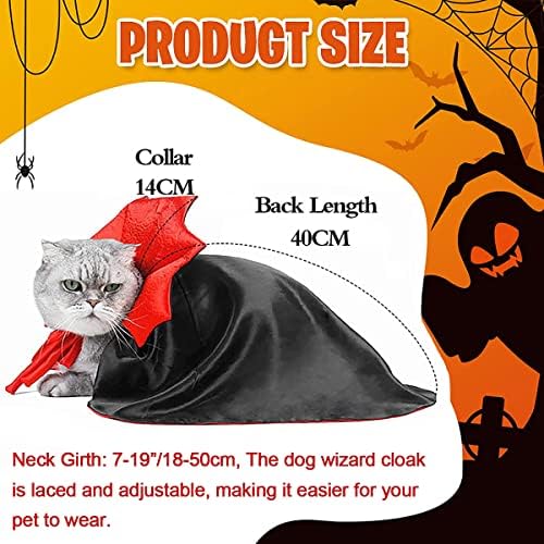 Cape Costume - Pet Costumes Cat Vampire Cloak, Funny Cosplay Dress Devil Wizard Outfit, Witch Clothes Small Medium Dogs Cats Puppy, Dog Mantle Apparel