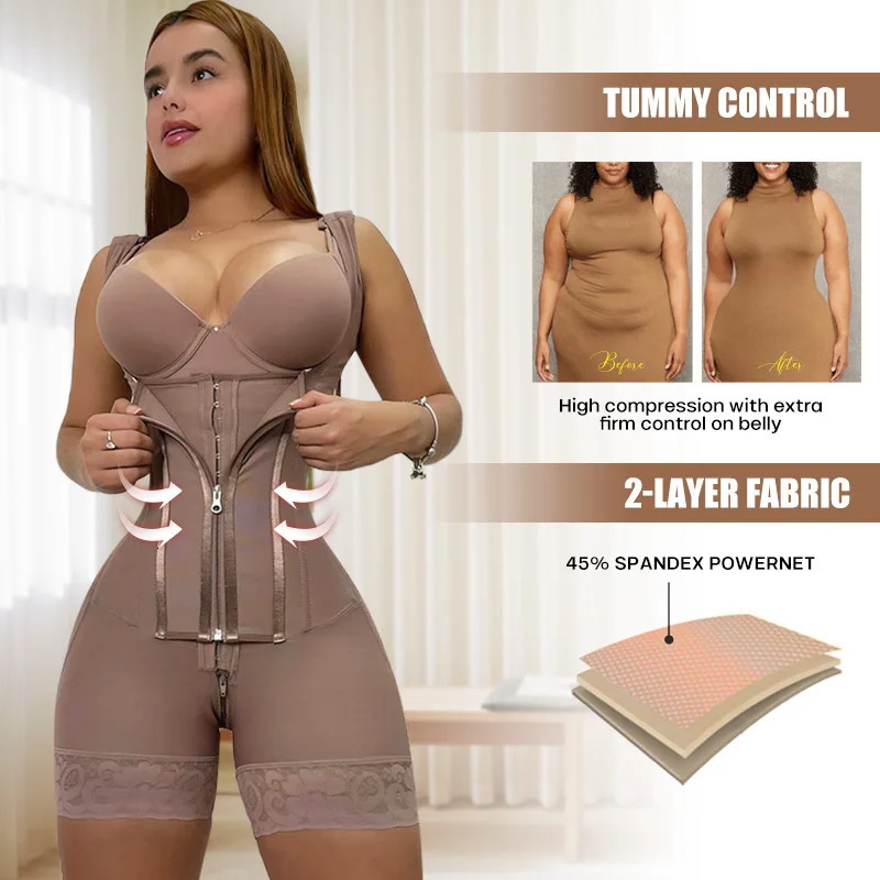 High Compression Full Body Shaper Waist Trainer Belt Fajas Colombianas Girdle Bodysuits Shapewear Slimming Tummy Control Panties 241112