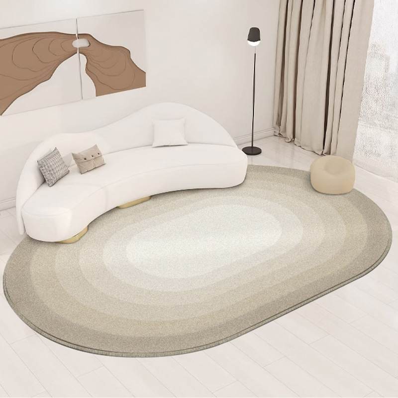 Circular waterproof carpet, living room resistant to dirt and easy to maintain, bedroom bedside floor mat