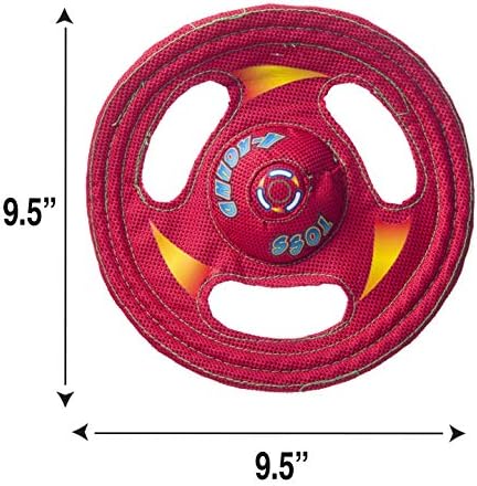 Hartz Tuff Stuff Toss Around Plush Frisbee Flyer Dog Toy - Medium/Large