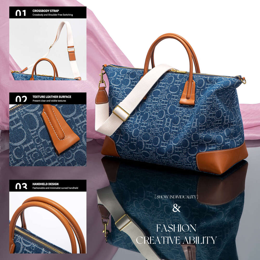 Letter Printing Fashion Handbag Large Capacity Design Simple Hundred Classic Retro Women's Shoulder Bag