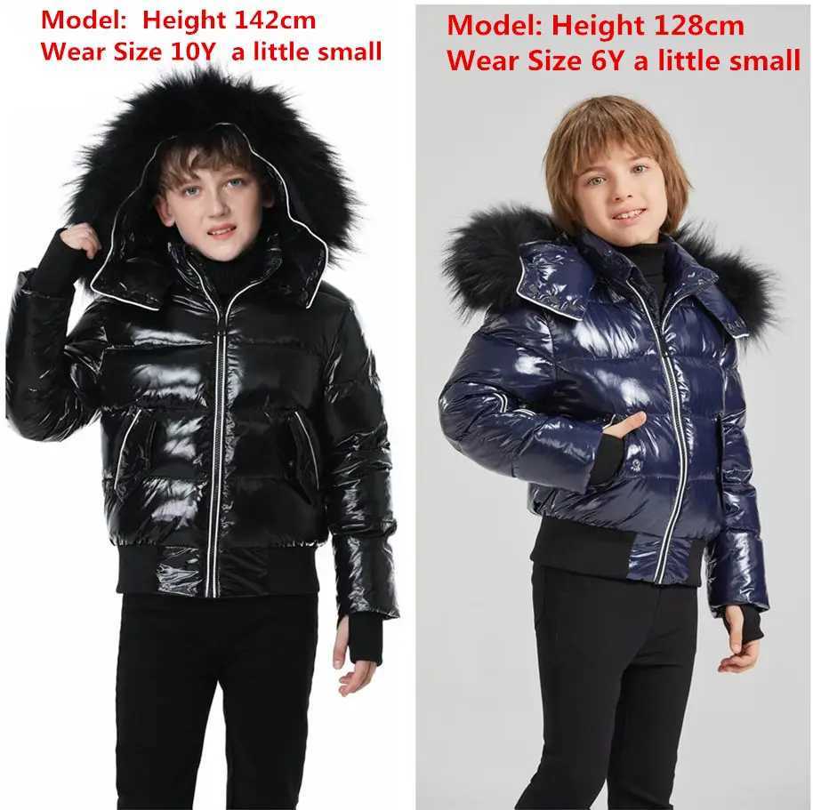 Tench coats AP winter children coat for boys girls fashion white piping kids jackets waterproof shelling fabric + filling white duck down H241127