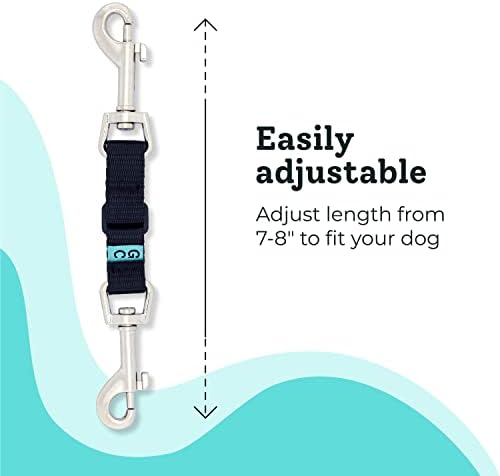 Creatures Companion Adjustable Collar Backup for Dog Harness, Prong, Pinch Collar, Gentle Lead Double Ended Clasp - Safety Clip