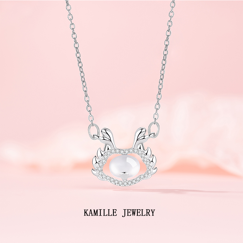 Sophisticated Ladies' Dragon Pendant Necklace - Unique Designer Stainless Steel Collar Jewelry