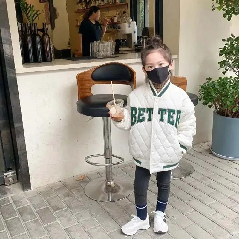 Spring/Autumn Childrens Jacket Baseball Set Bomber Little Cotton Childrens Jacket Girls Jacket Snowwear 241126
