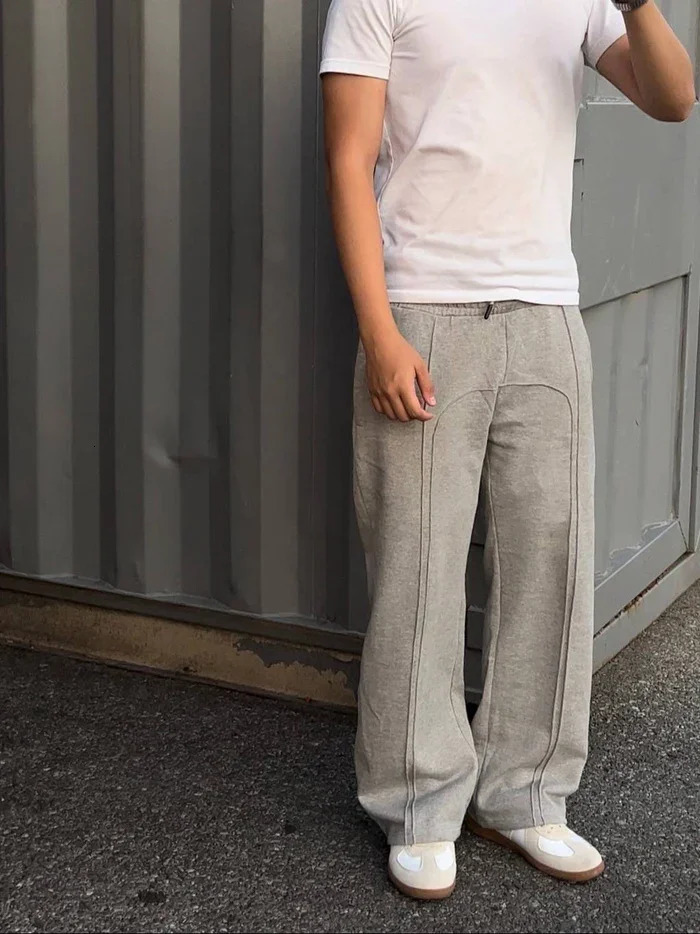 Y2K Streetwear Baggy Pants men women High Street Trendy Straight Casual Harajuku Retro Splicing Oversized Sweatpants 241126