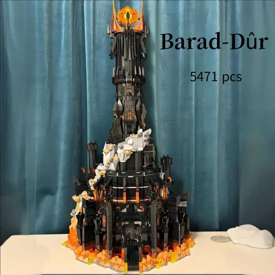 Blocks 5471Pcs 2024 New 10333 Black Tower Dark Model Building Blocks Kit Bricks Creative MOC Toy for Boys Adult Birthday GiftsY241127N96S