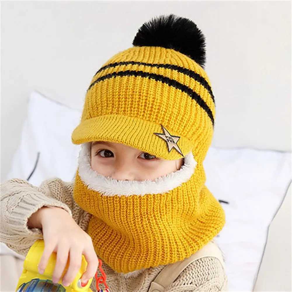 Baby Winter Hat Pom Beanie Hats Baby Girl and Boy Hat with Warm Fleece Lining Baseball Caps for Kids W241127