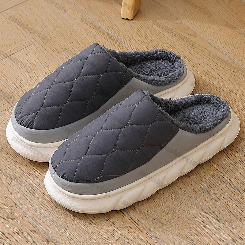 EVA FUR SLIPPERS Free Shipping white black designer slipper winter comfort flats slides GREY NAVY NAVY BROWN DARK GREY COFFEE men women shoes outdoor 
