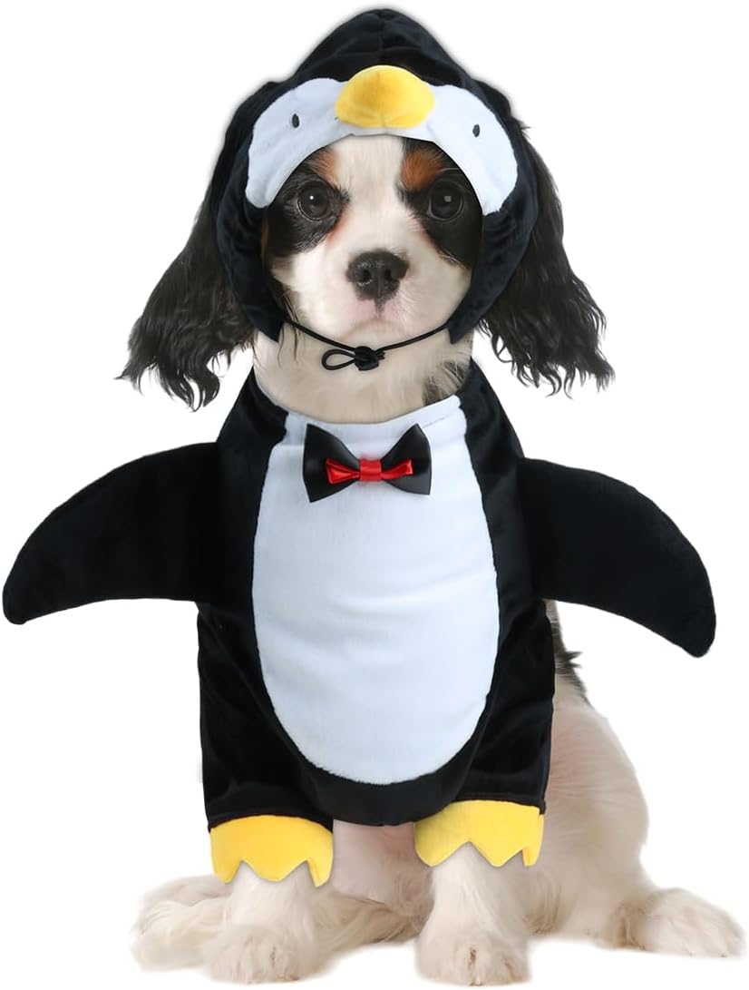 HOTUMN Penguin - Cute and Funny Pet Costume Soft Cosplay Outfits Halloween Christmas Party Dog Clothes for Small Pets