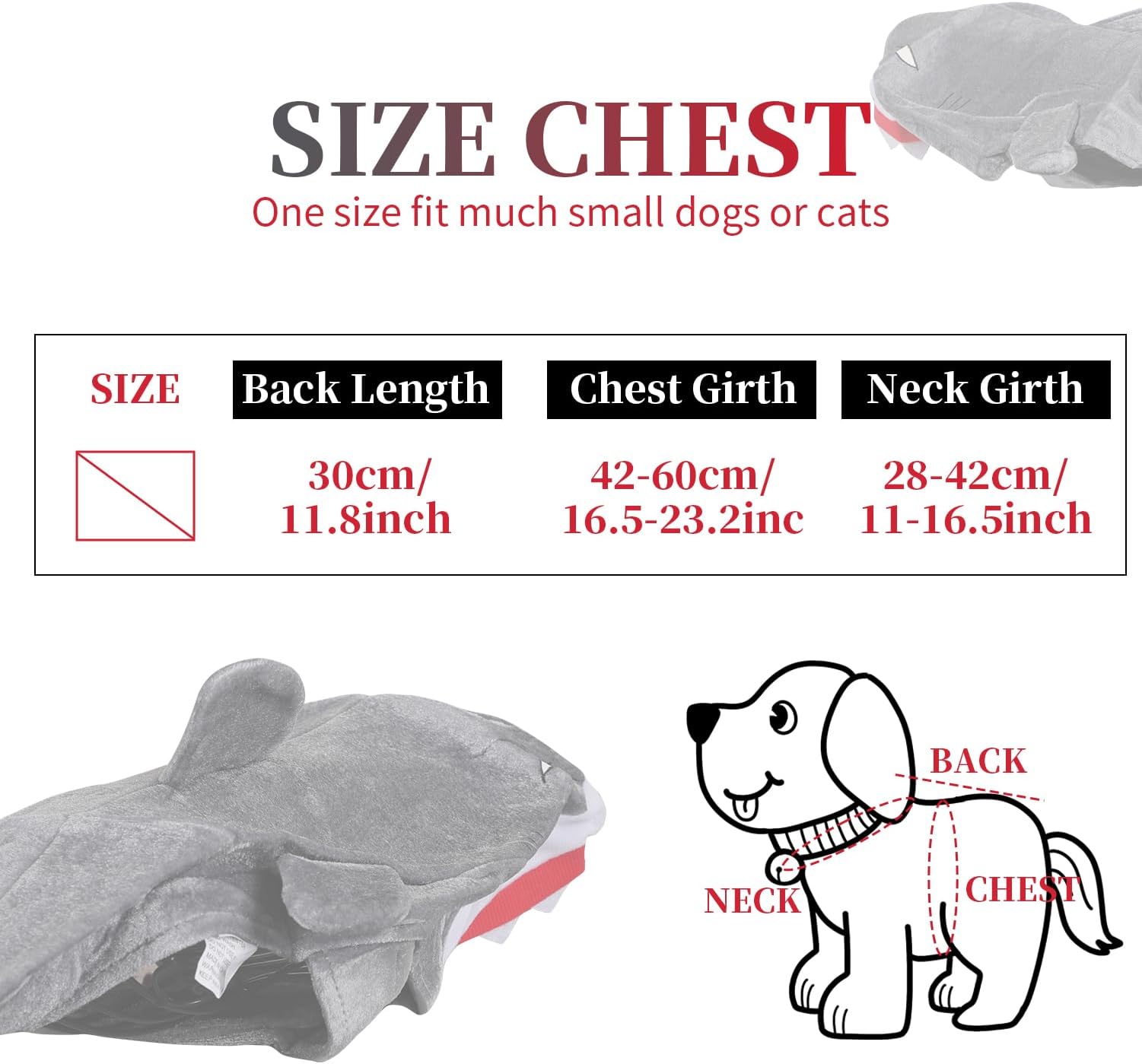 cultofmoon Shark Halloween Pet Costume Christmas New Year Gifts Dog Clothes