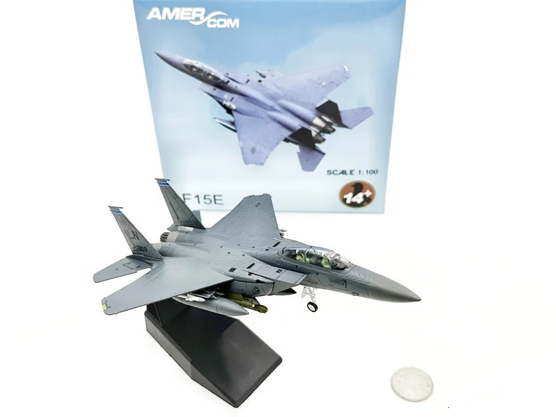 1 100 US F15E Strike Eagle Military Fighterbomber Model F15 Aircraft Exquisite Miniature Airplane Models Toy Gift 241127