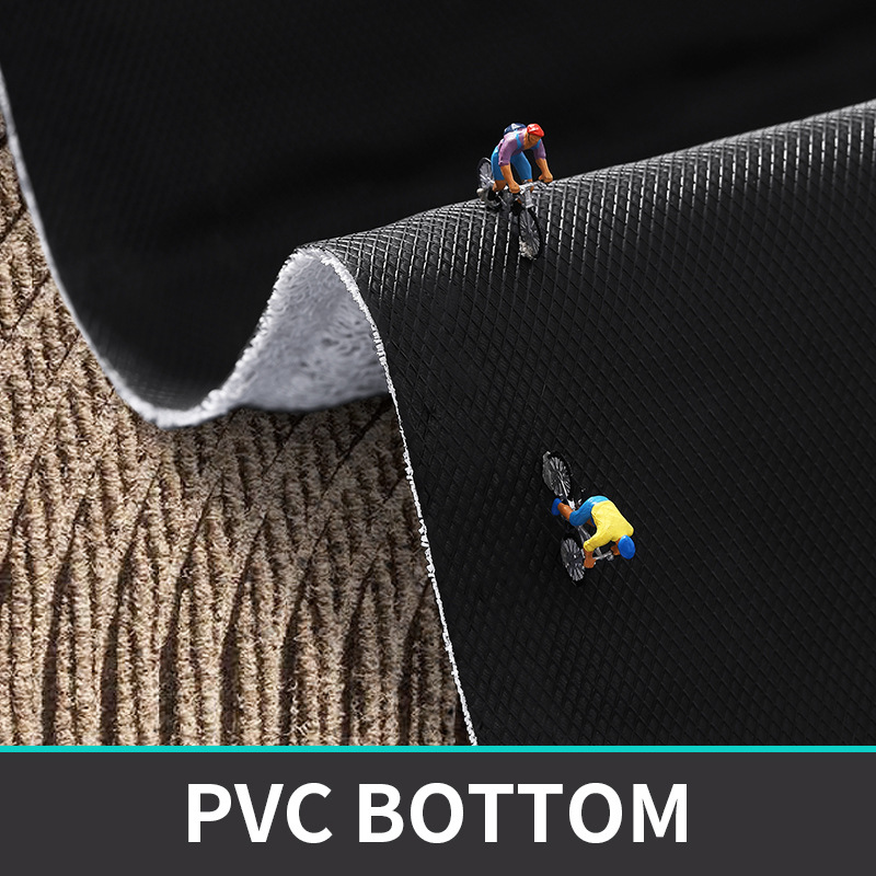 Home Anti-slip PVC Wire Ring Entrance Mat Home Easy To Care for Mud Scraping Mat Wear-resistant Outdoor Carpet