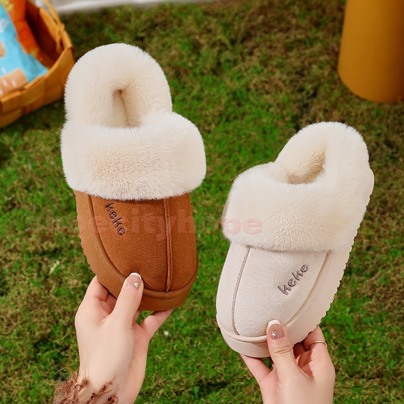 Kids casual snow boots brown pink Cream winter fur slippers boys Plush slides girls fashion boot toddler fluffy Loafers kid designer booties classic o