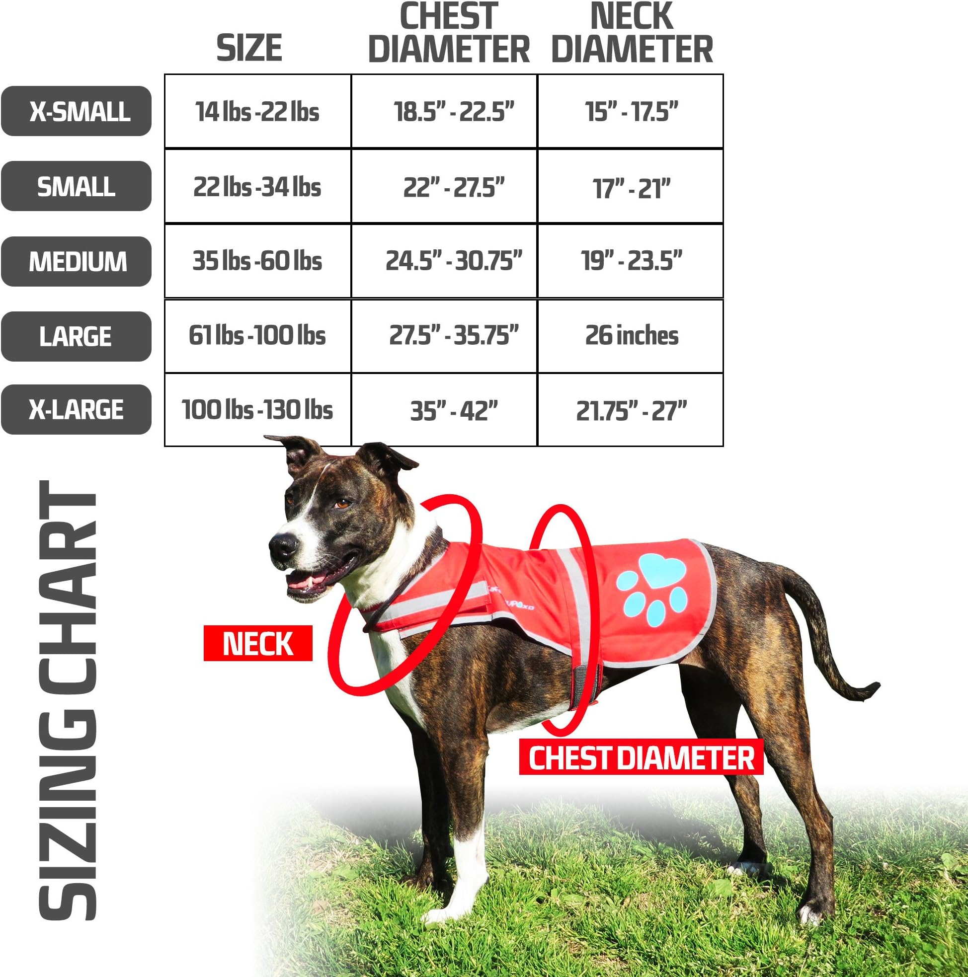 SafetyPUP XD Urban Reflective Vest. Our Fluorescent Hi-Visibility Dog et lti-Colors Helps to Safeguard Your PUP in The Outdoors On and Off Leash