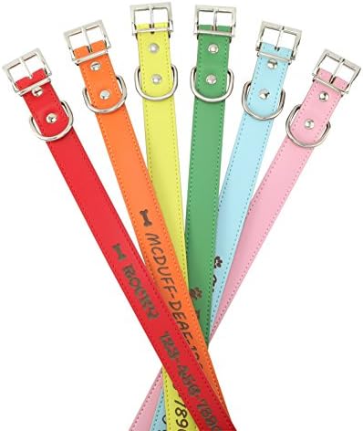 Custom Catch Personalized Dog Collar - Ened Soft Leather in XS, Small, Medium Large Size, ID Collar, No Pet Tags or Embroidered Names