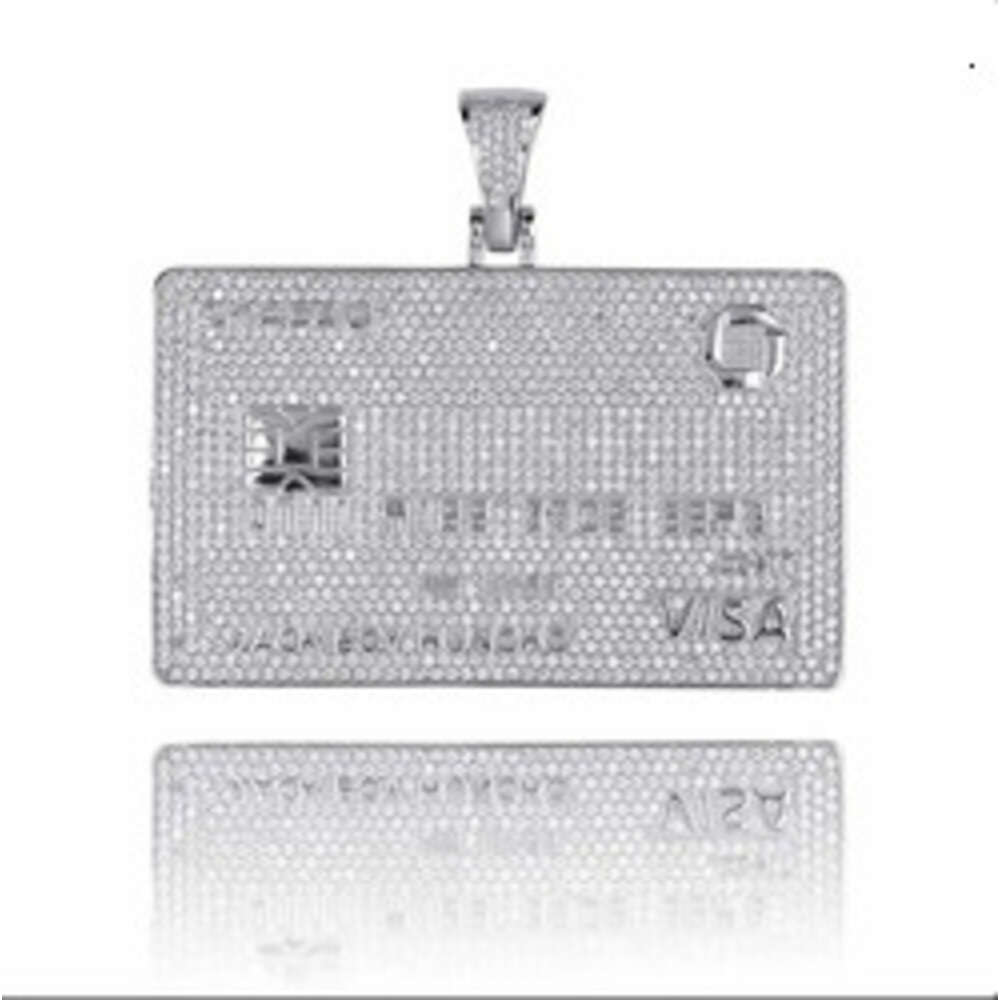 Credit Card Pendant Silver 10k 14k 18k Custom Def Vvs Moissanite Personalized Name Chain for Men Women Iced Out Pendants
