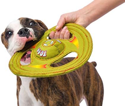 Hartz Tuff Stuff Toss Around Plush Frisbee Flyer Dog Toy - Medium/Large
