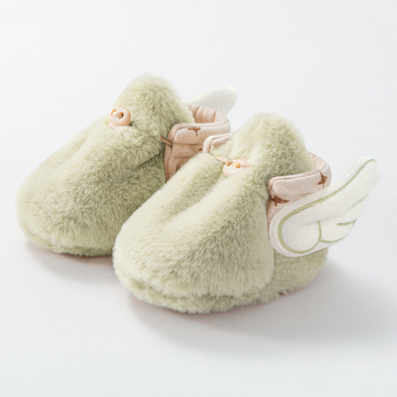 Baby Little Kids Girl Shoes Autumn Winter Infant Boy Cotton Sole Anti-slip Crib Shoes Cutefeet Toddler Plush Warm Floor Shoe First Walkers