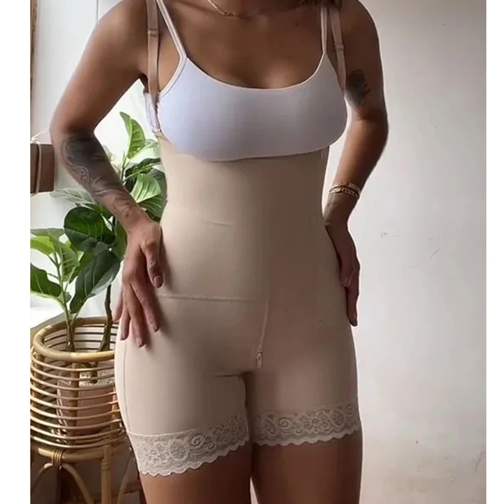 Fajas Colombianas Side Zipper Compression Underwear Waist Trainer Buttlifting Body Shaper Slimming Tummy Control Shapewear 241112