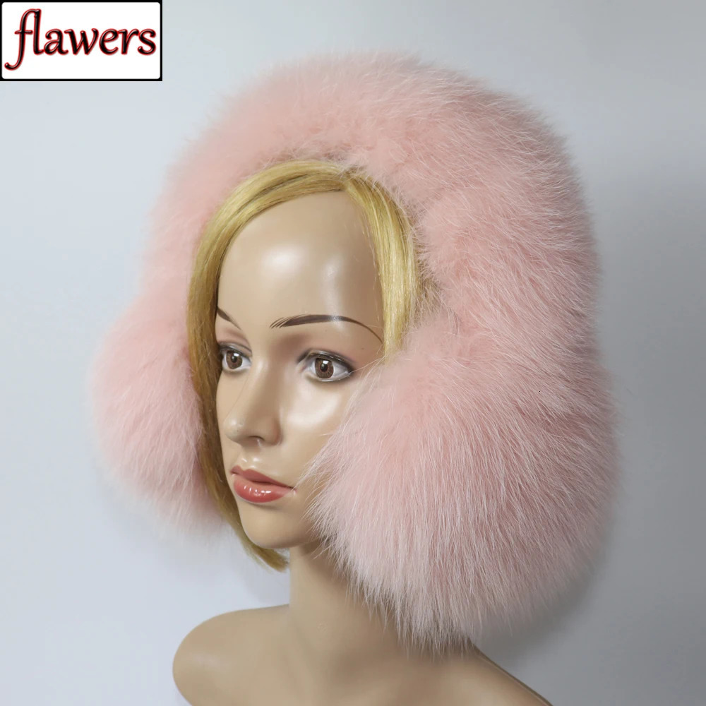genuine fox fur earmuffs suitable for winter women warm natural raccoon fur earmuffs girls earmuffs warm genuine leather earmuffs plush earmuffs 24112