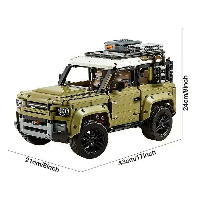 Blocks Technical Rover Defender Collectors Building Blocks Set Classic Off Road Car 42110 ModelIdeas Gifts for Dirt Bike EnthusiastsY2411273TQ7