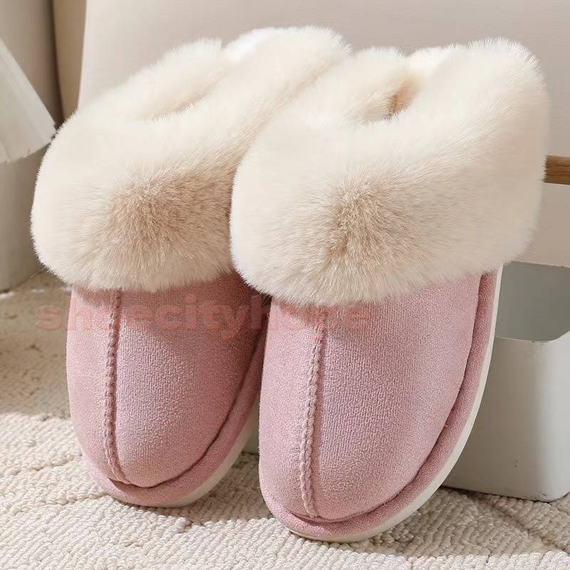 News men winter Shearling slides Slippers tan beige grey khaki pink womens indoor flat fur boot Plush snow boots mens designer outdoor shoes casual sl