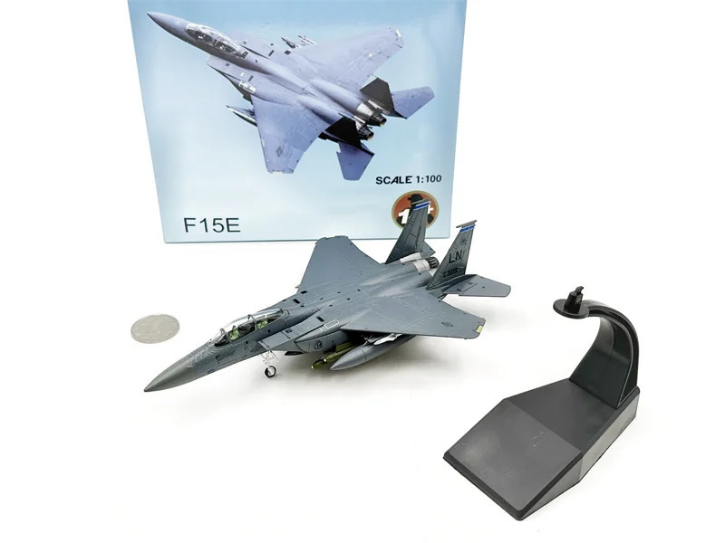 1 100 US F15E Strike Eagle Military Fighterbomber Model F15 Aircraft Exquisite Miniature Airplane Models Toy Gift 241127
