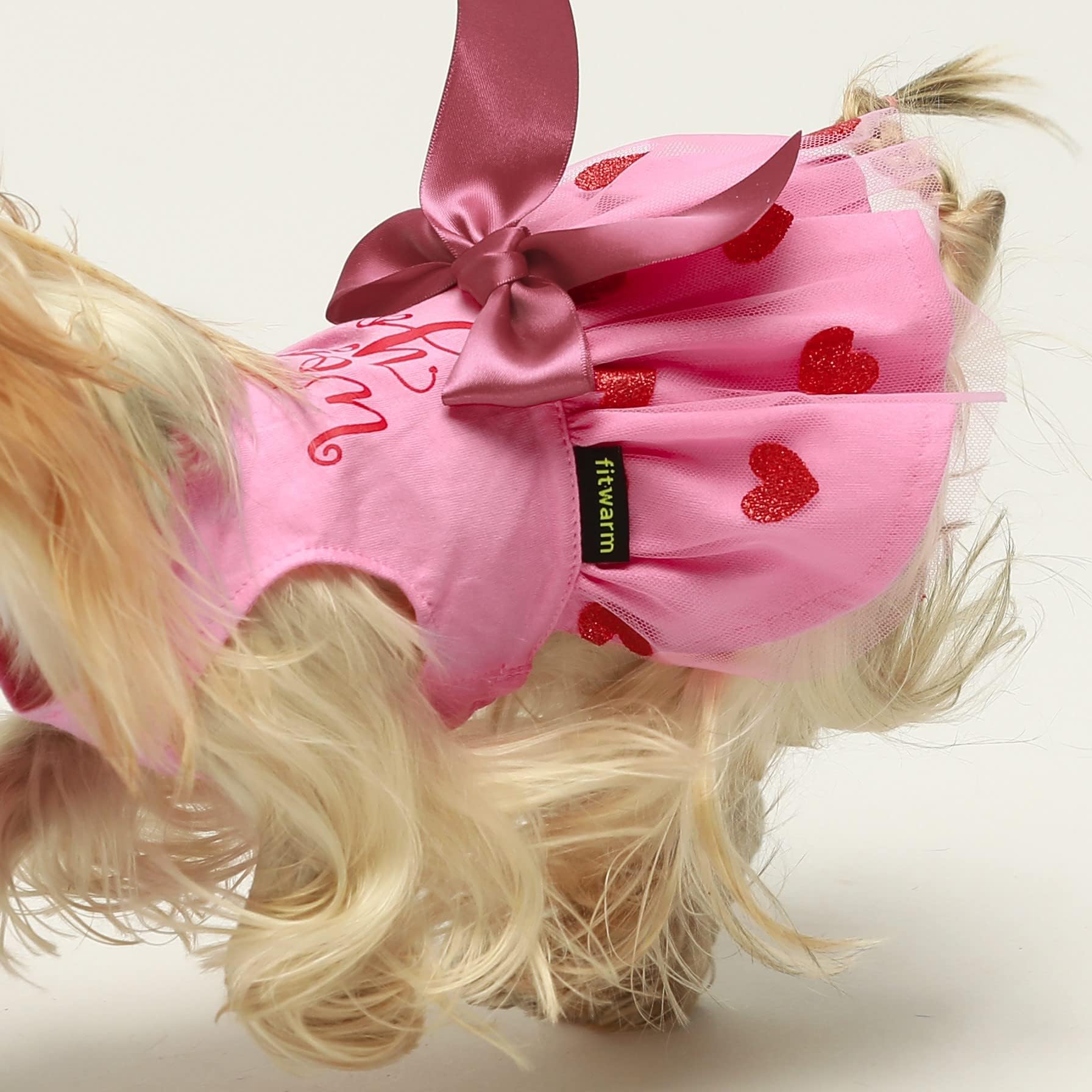 Fitwarm Thanksgiving Sparkly Dog Clothes for Small Dogs Girl, Holiday Pet Tutu Dress, Cat Outfit, Brown, Orange