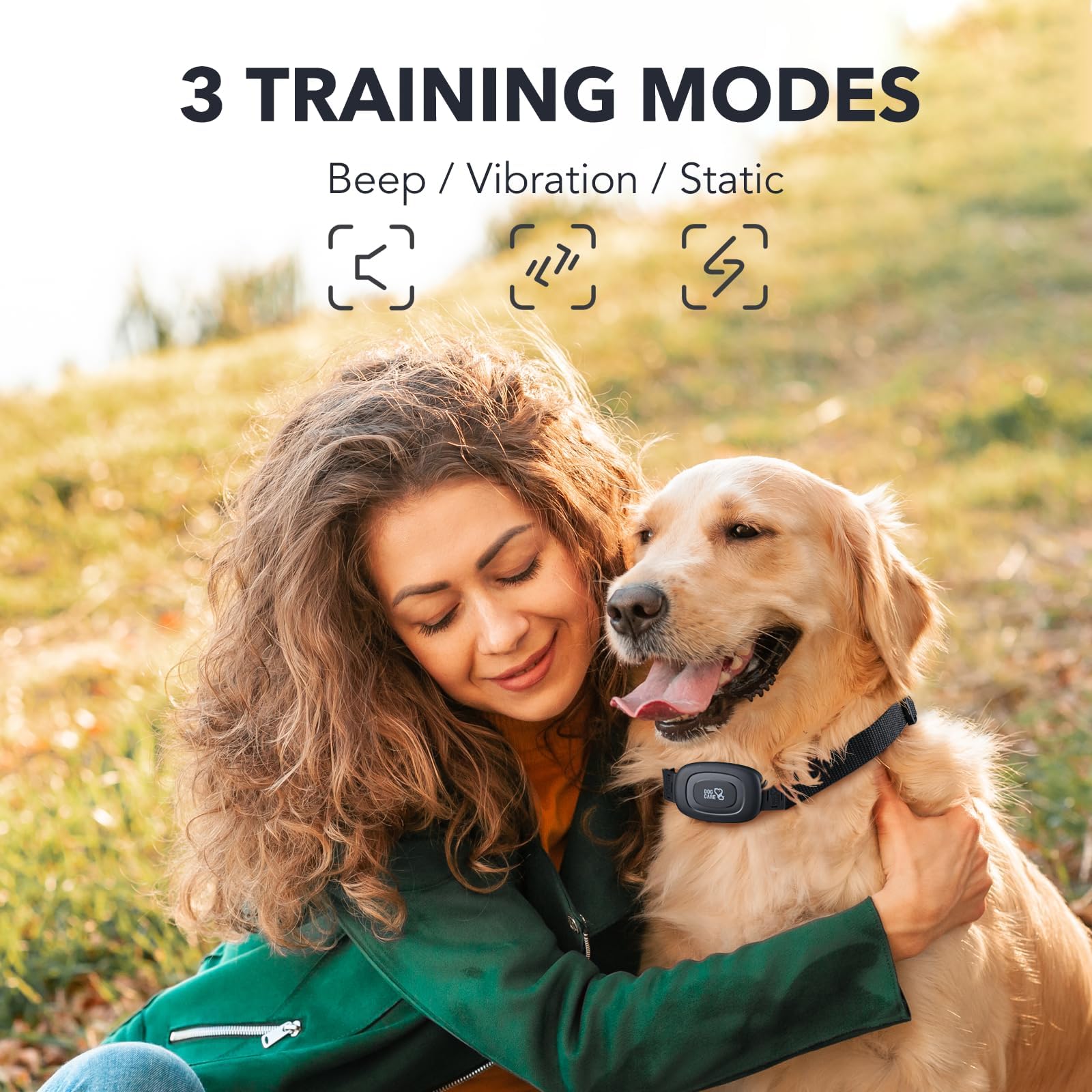 - Rechargeable Collar w/3 Modes, Beep, Vibration and Shock, Rainproof Collar, Up to 1000Ft Remote Range, Adjustable Shock Levels Dog Training Set