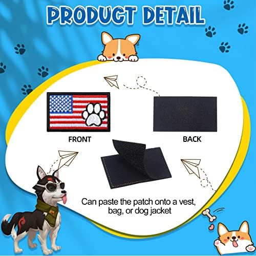 12 Pieces Patches Removable Tactical Harness Set Service Embroidered in Training Animal Working Dog Patch for Vest Harnesses Collars Leashes Free ship