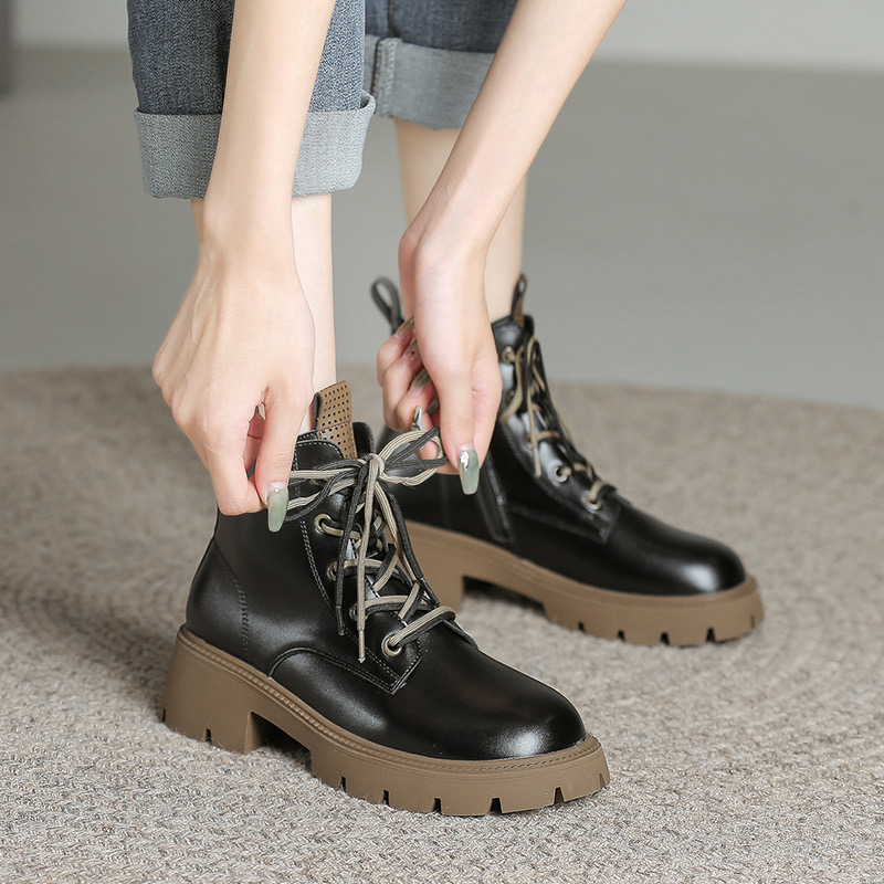 Boots Winter Lady Round New Toe Shoes Zipper Designer Boots-Women Autumn Lolita High Heel Ankle Fashion Rock eda6 -Women