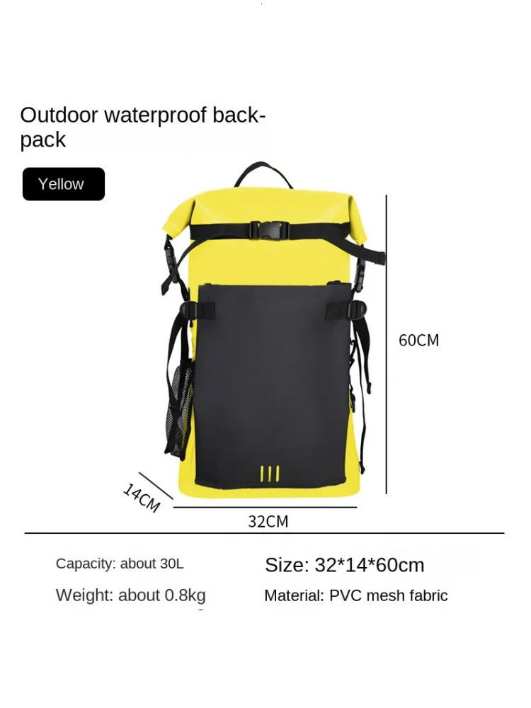 Outdoor waterproof rucksack hiking backpack sports fashion trendy travel dry wet separation camping backpack 241127