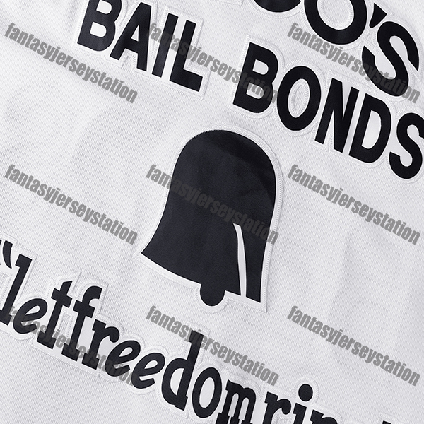 Men's Polyester Baseball Jersey Bad News Bears #3 White Tanner Boyle Chico'S Bail Bonds Embroidered V-Neck, Breathable Button-Up Shirt for S