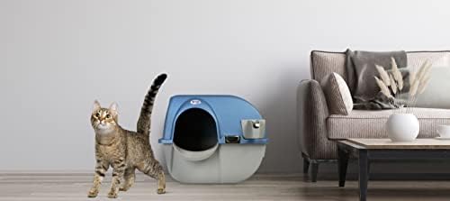 Omega Paw Premium Roll 'n Clean Litter Box Large,Cat, Peral Blue (PR-RA20-1)