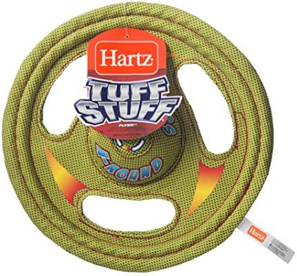 Hartz Tuff Stuff Toss Around Plush Frisbee Flyer Dog Toy - Medium/Large
