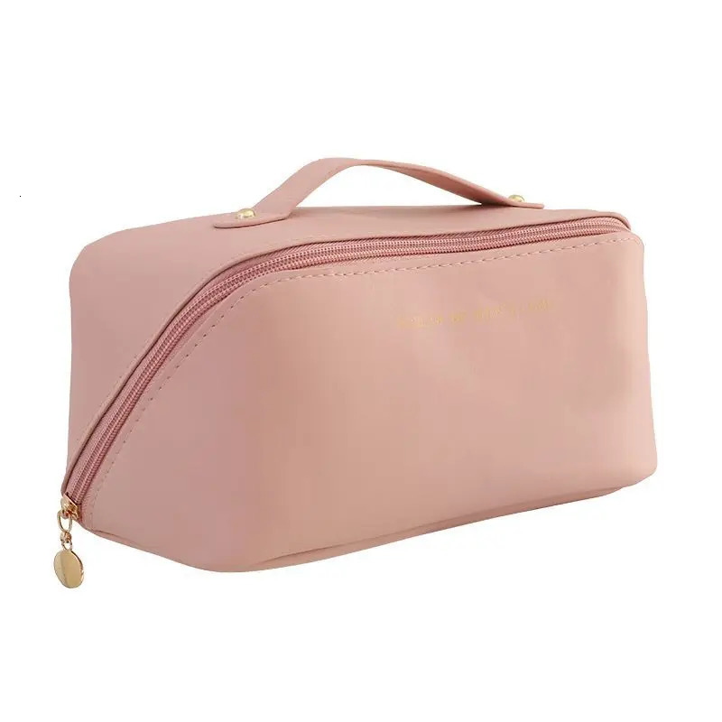 Cosmetic ins large capacity pillow storage PU leather portable cosmetic travel business travel portable toilet bag 241127