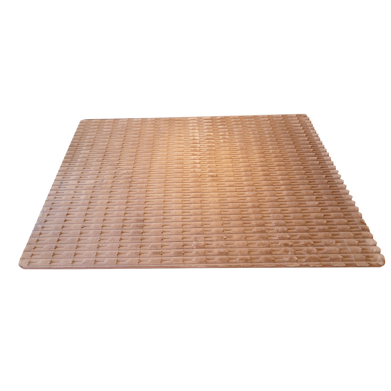 Modern Minimalist Rabbit Hair Bamboo Knot Patterned Floor Mat, Living Room Coffee Table Blanket, Easy To Maintain Home Sofa, Solid Color Rabbit Hair C
