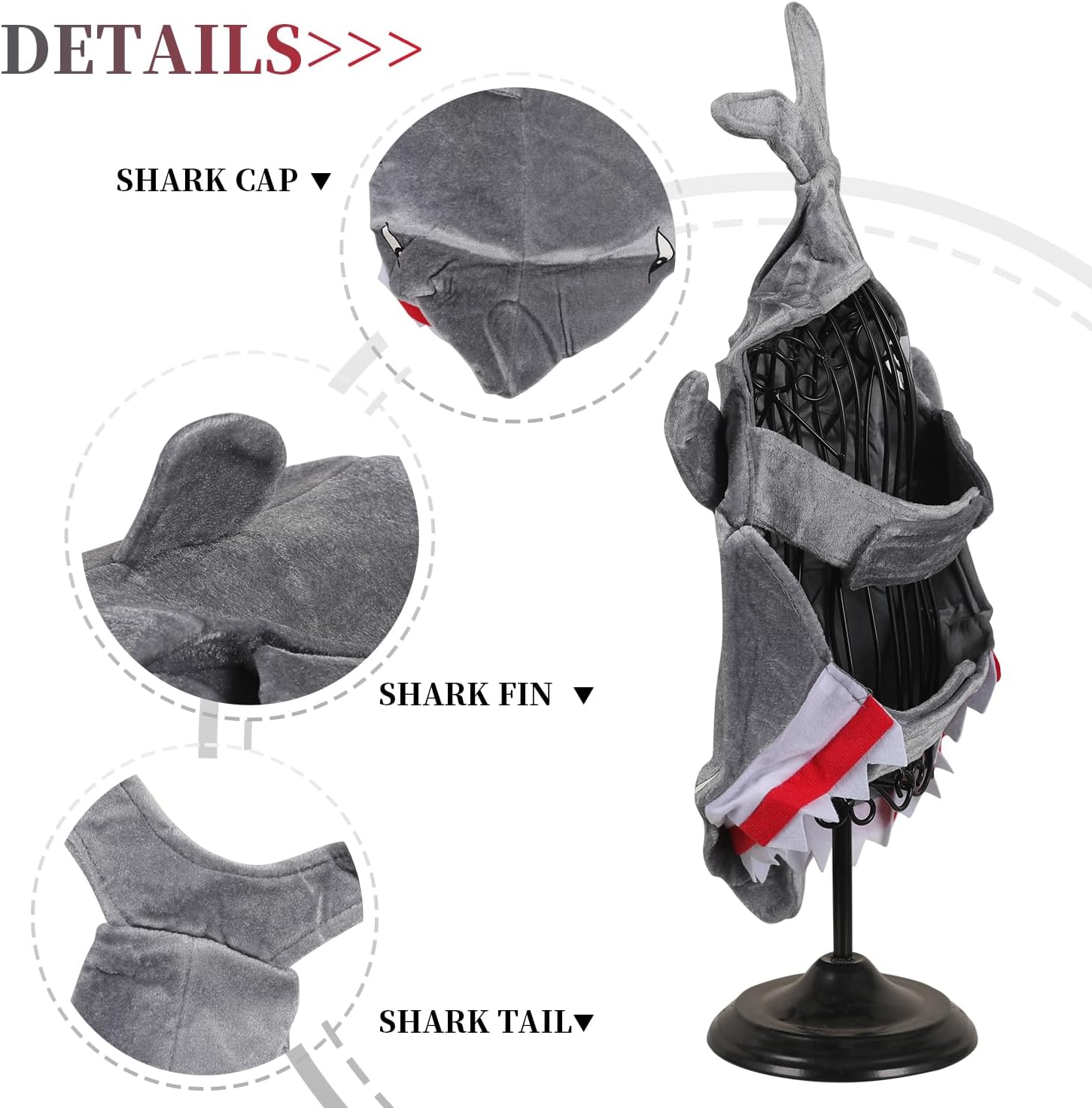 cultofmoon Shark Halloween Pet Costume Christmas New Year Gifts Dog Clothes